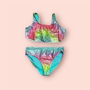 NWOT Wonder Nation Girls 2 piece Swimsuit Size XL 14-16